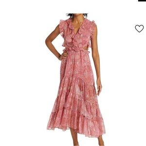 Misa Los Angeles Natasha Ruffled Pink Dress